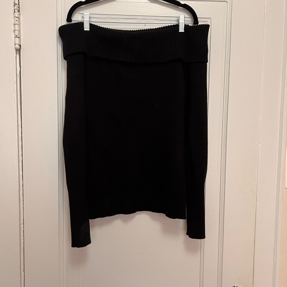 Black Off-Shoulder Sweater